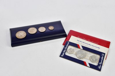 Lot 2384 - A 1972 cased set of four Jersey Royal coins,...