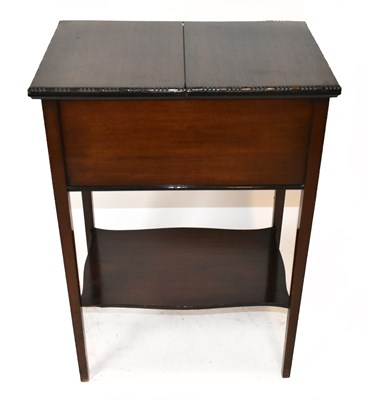 Lot 1744 - A 1950s mahogany sewing cabinet, with pull out...