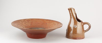 Lot 432 - MICHAEL CASSON (1925-2003); a salt glazed bowl...