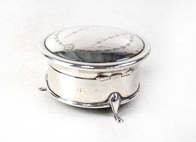 Lot 649 - A hallmarked silver lidded pot