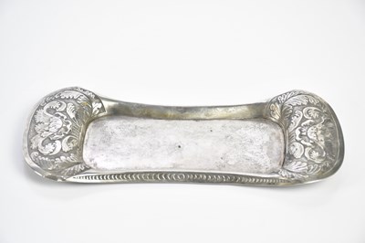 Lot 2035 - A Continental silver tray with embossed...