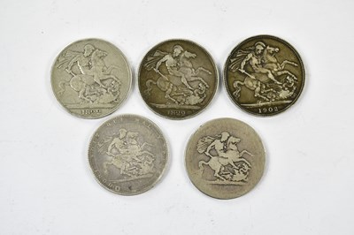 Lot 2372 - Two George III silver crowns dated 1819 and...