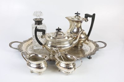 Lot 2273 - A silver plated four piece tea service with...