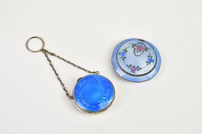 Lot 2488 - A sterling silver and enamelled circular...
