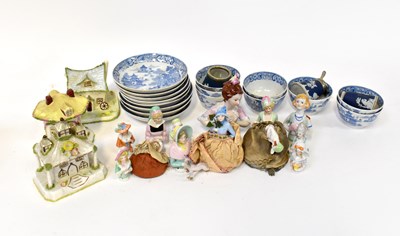 Lot 266 - Three Coalport pastille burners in the form of cottages