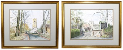 Lot 1037 - LESLIE POLLES; a pair of watercolours, 'St...