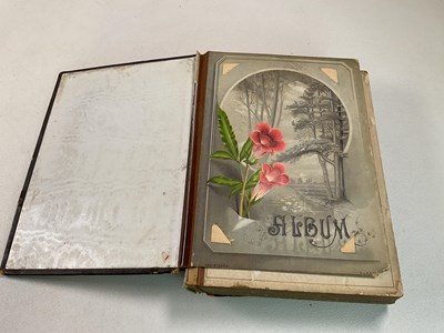 Lot 31 - A Victorian photograph album, containing...