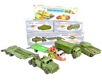 Lot 775 - DINKY; three boxed Supertoy army vehicles...