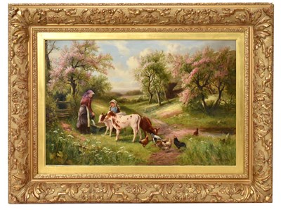 Lot 1114 - WILLIAM LEIGHTON (19TH CENTURY); oil on canvas,...