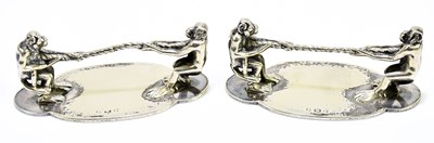 Lot 2009 - A pair of 19th century novelty silver plated...