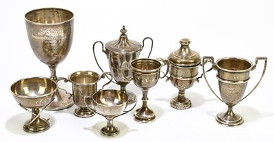 Lot 2256 - WALKER & HALL; a George V hallmarked silver...