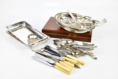 Lot 2287 - A collection of assorted silver plate...