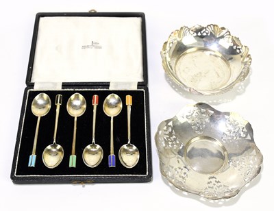 Lot 2063 - TURNER & SIMPSON; a cased set of six George VI...
