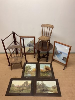 Lot 683 - A group of furniture items comprising fire...