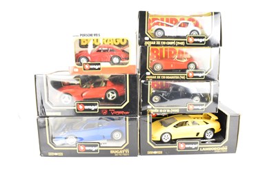 Lot 866 - BBURAGO; seven boxed vehicle display models to...