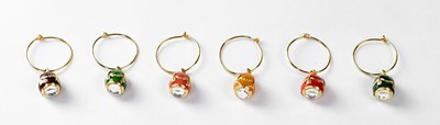Lot 409 - FABERGÈ; a cased set of six egg-shaped...