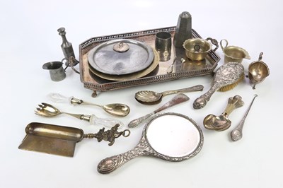 Lot 1754 - A collection of electroplated items including...