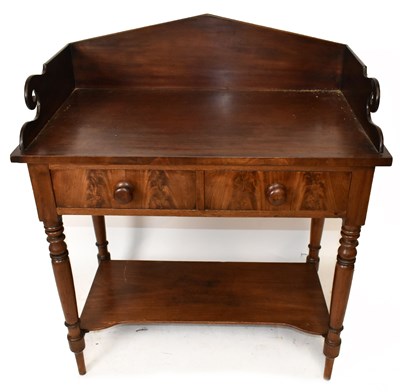 Lot 1626 - A Victorian mahogany wash stand with raised...
