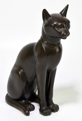 Lot 608 - LLADRO; an unusual model of an Egyptian cat in...