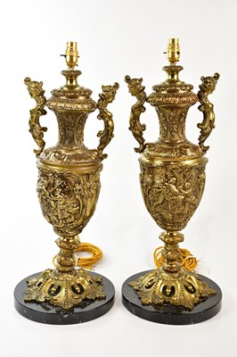 Lot 1777 - A pair of mid 20th century urn form Rococo...