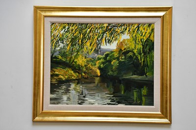 Lot 1827 - FRANCES ST CLAIR MILLER; oil on canvas, river...