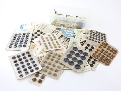 Lot 1675 - A collection of vintage buttons, loose and on...