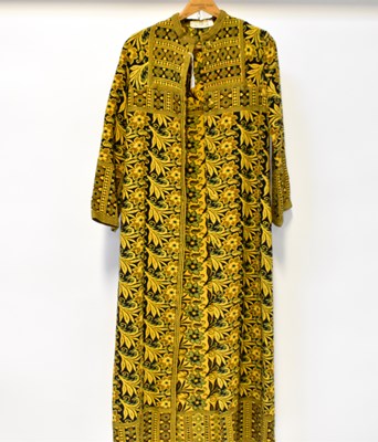 Lot 202 - A vintage hand woven pure cotton tapestry-effect coat