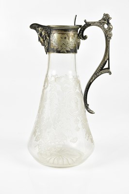 Lot 2276 - A late 19th/early 20th century etched glass...