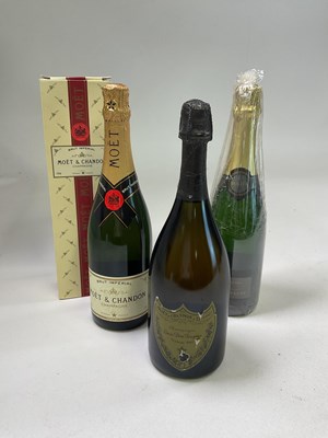 Lot 742 - CHAMPAGNE; three bottles comprising Dom...