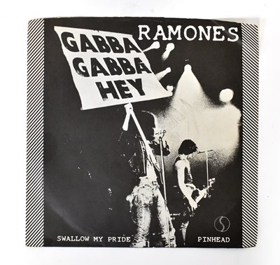 Lot 397 - RAMONES; a 45rpm vinyl single for ‘Swallow My...