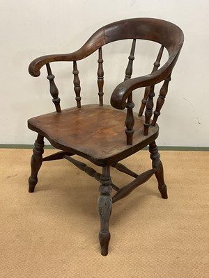 Lot 664 - A captain's chair, height 87cm, (af).