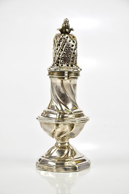 Lot 2206 - A Georgian white metal pepperette, with open...