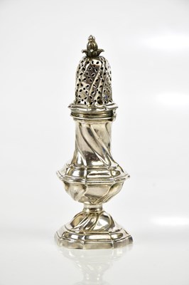 Lot 2206 - A Georgian white metal pepperette, with open...