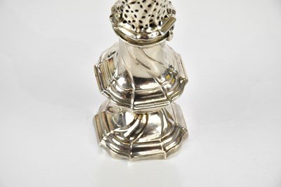 Lot 2206 - A Georgian white metal pepperette, with open...