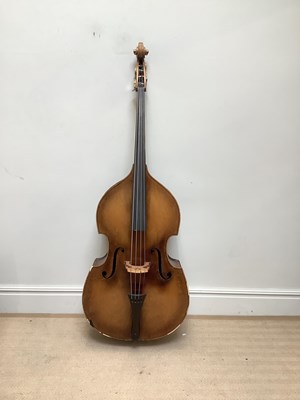 Lot 2629 - A Czechoslovakian double bass, with 111cm...