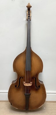 Lot 1529 - A Czechoslovakian double bass, with 111cm...