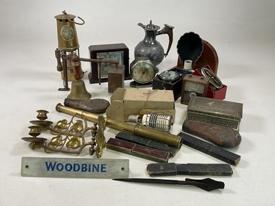 Lot 41 - A collectors' lot including a pair of brass...