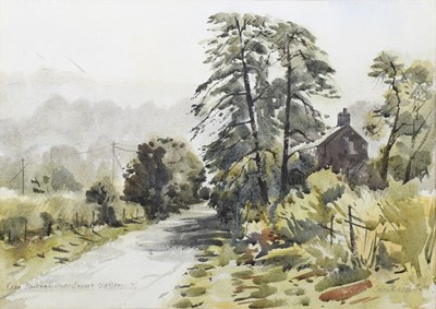 Lot 353 - COLIN RADCLIFFE; three watercolours, ‘Road...