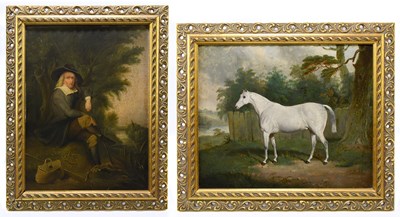 Lot 1098 - G. STUBBS; oil on board, depicting horse,...