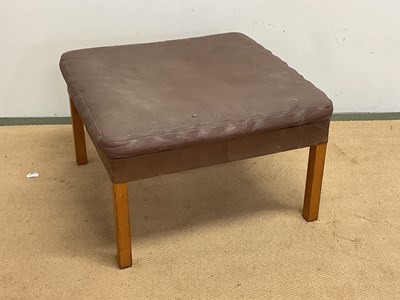 Lot 690 - A mid 20th century Danish square leather...