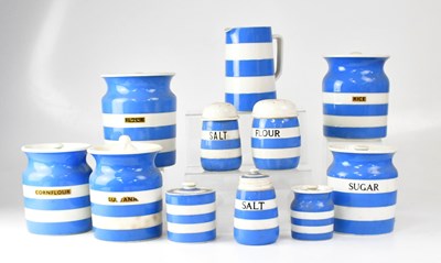 Lot 351 - T. G. GREEN; a group of blue and white striped...