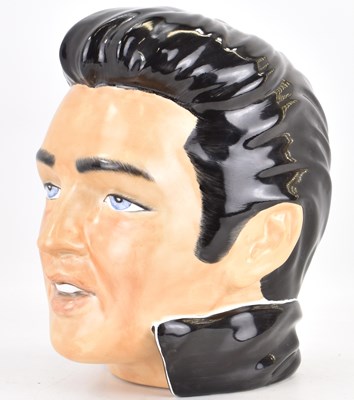 Lot 323 - ELVIS PRESLEY; a c.1980s large painted ceramic...