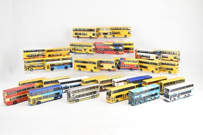 Lot 804 - Thirty-two diecast metal double-decker buses,...