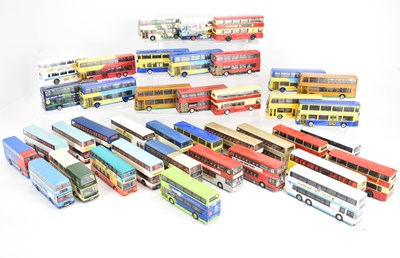 Lot 799 - Forty diecast metal double-decker buses,...