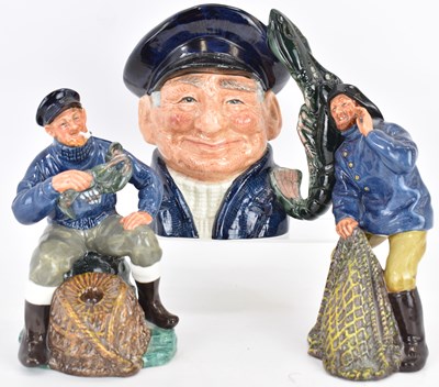 Lot 205 - ROYAL DOULTON; two porcelain figurines...