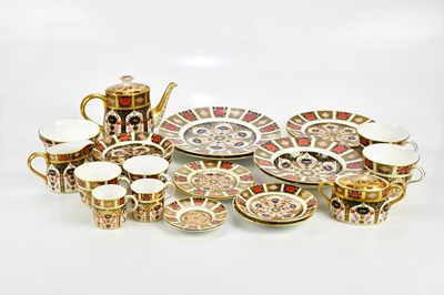 Lot 2405 - ROYAL CROWN DERBY; a 'Old Imari' pattern part...