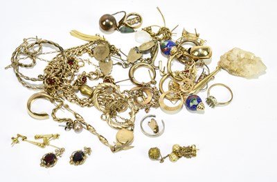 Lot 1539 - A large collection of yellow metal, 9ct, and...