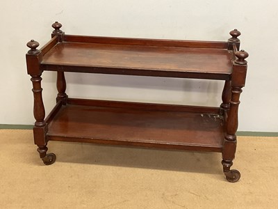Lot 674 - A mahogany two tier breakfast trolley, 73 x...