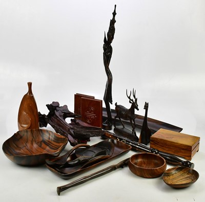 Lot 1578 - A collection of Eastern and African carvings...