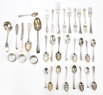 Lot 2081 - A quantity of mixed hallmarked silver cutlery...